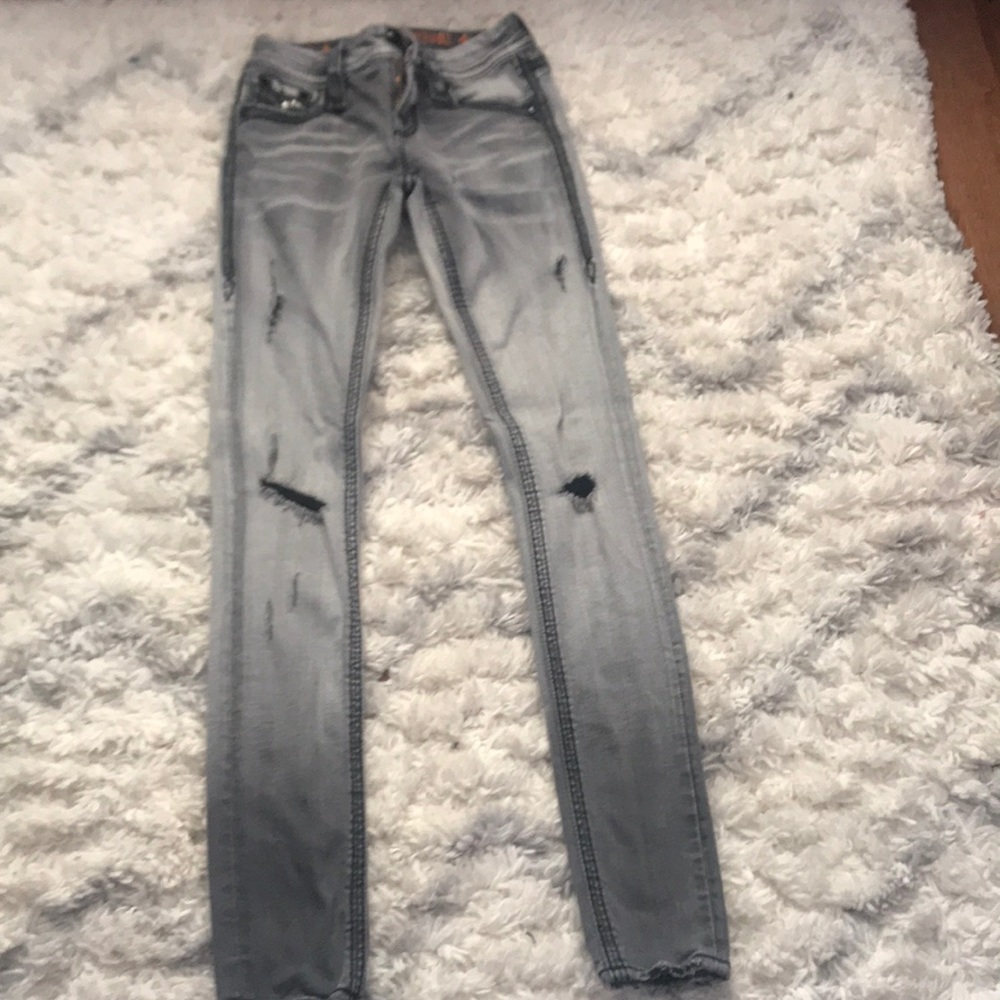 Rock revival size 24 grey ombré jeans